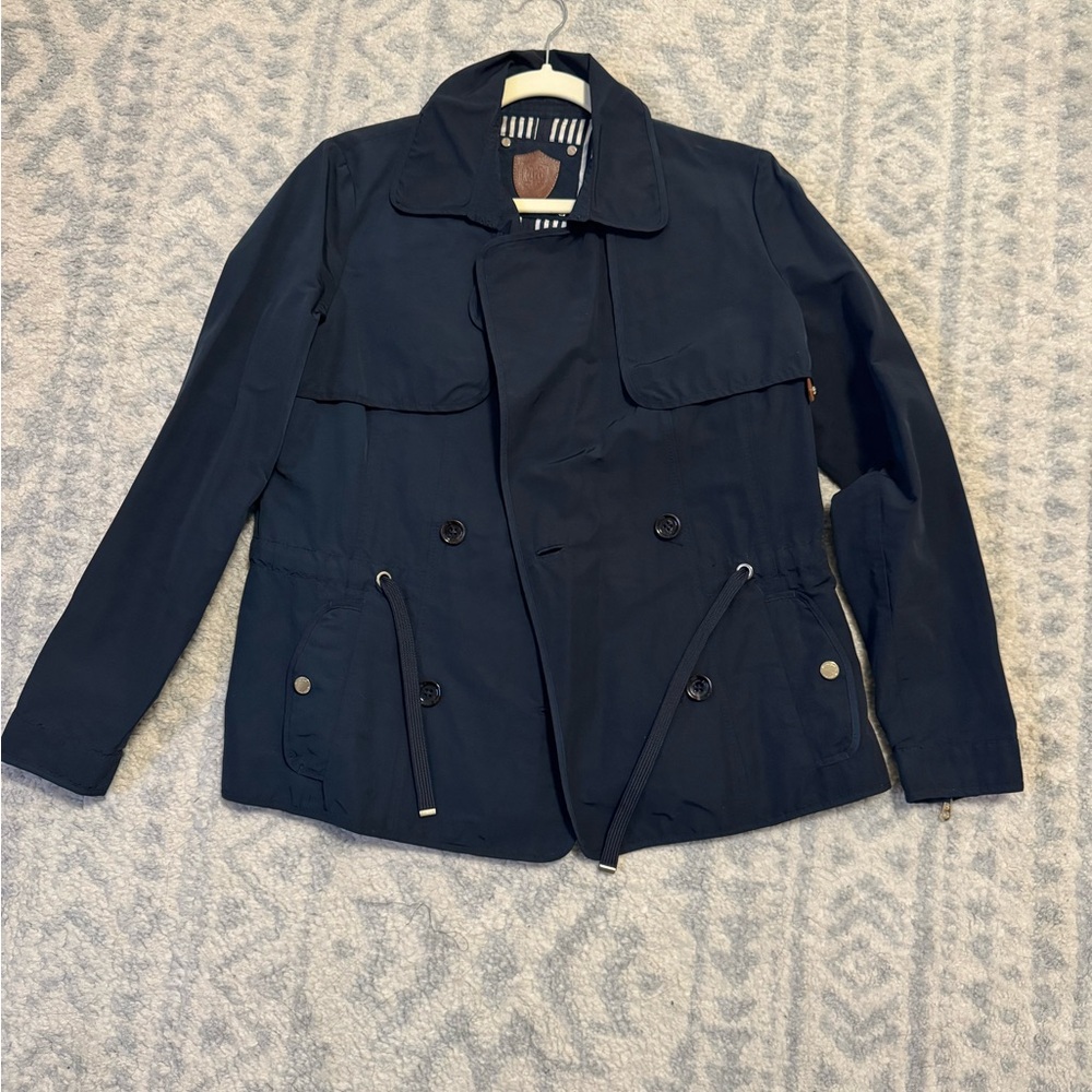 Women’s Massimo Dutti Navy Double-Breasted Jacket